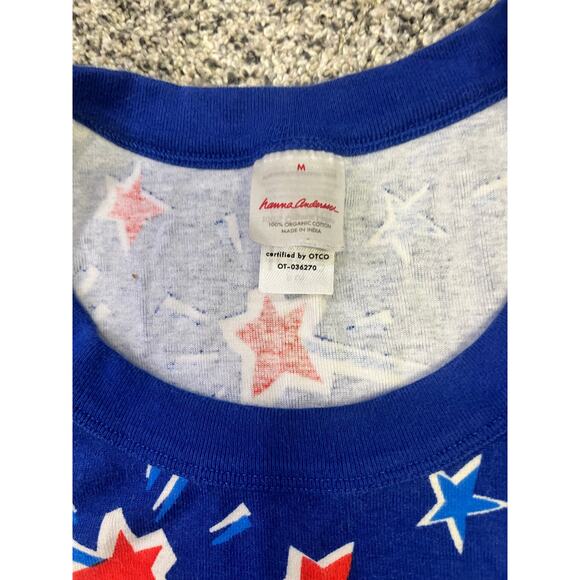 Hanna Andersson‎ 4th of July Patriotic Tank, Women’s M, Organic Cotton Blue/Red - Picture 4 of 10